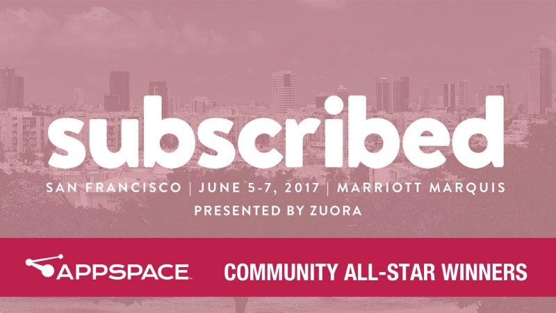 zuora subscribed community all-star winners